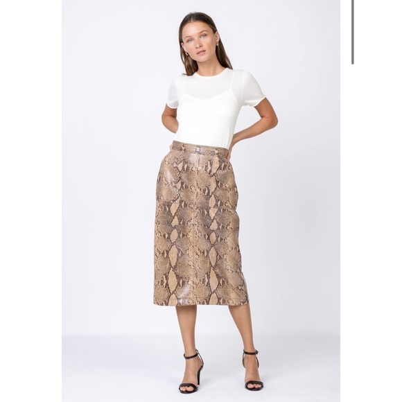 ❤️Current Air Snakeskin Midi Skirt - Picture 3 of 11